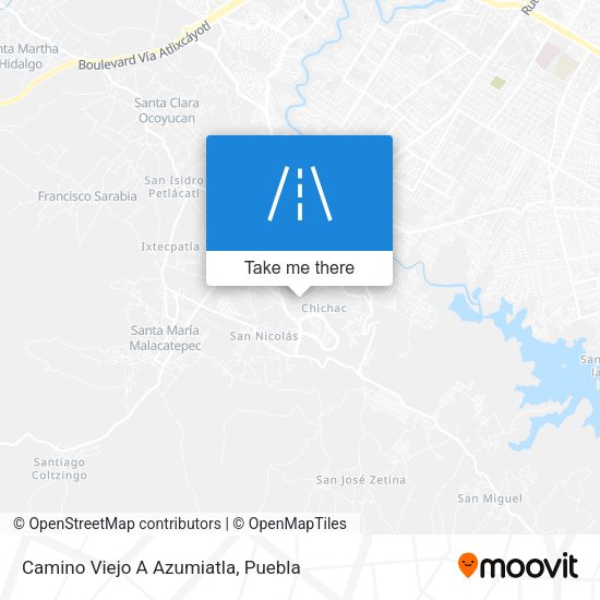 Mapa de Camino Viejo A Azumiatla