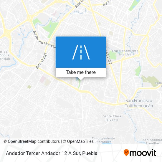 Andador Tercer Andador 12 A Sur map