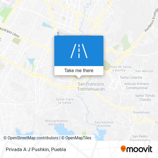 Mapa de Privada A J Pushkin
