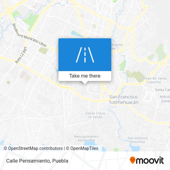 Mapa de Calle Pensamiento