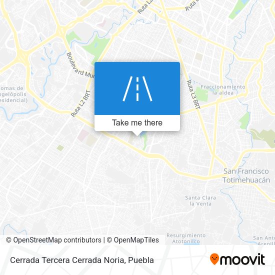 Mapa de Cerrada Tercera Cerrada Noria