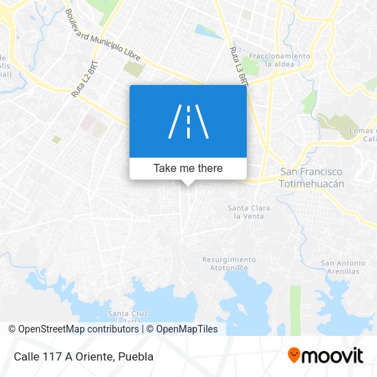Mapa de Calle 117 A Oriente