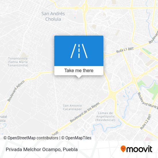 Privada Melchor Ocampo map