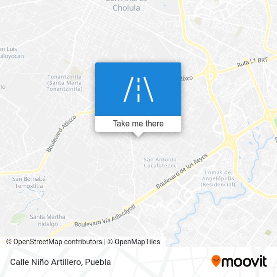 Mapa de Calle Niño Artillero