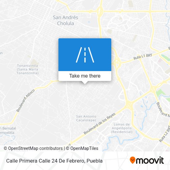 Mapa de Calle Primera Calle 24 De Febrero