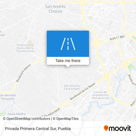 Privada Primera Central Sur map