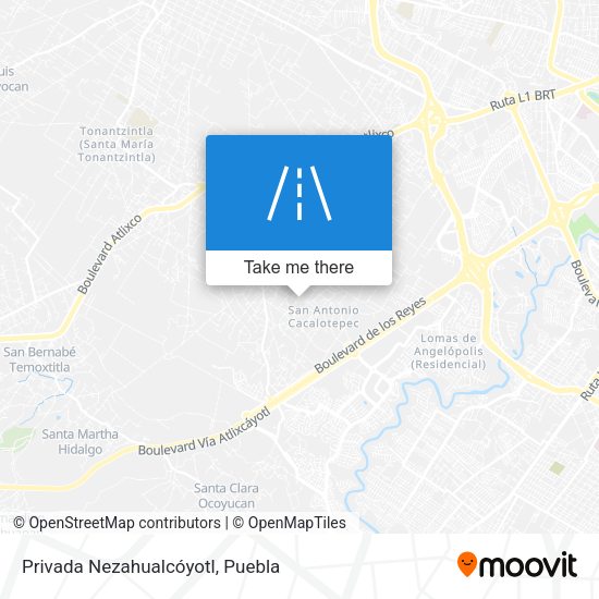 Privada Nezahualcóyotl map