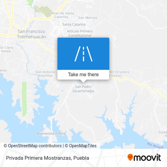 Privada Primera Mostranzas map
