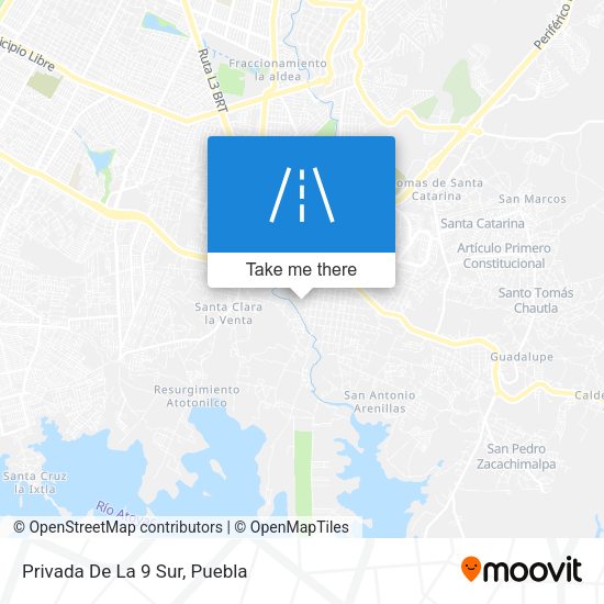 Mapa de Privada De La 9 Sur
