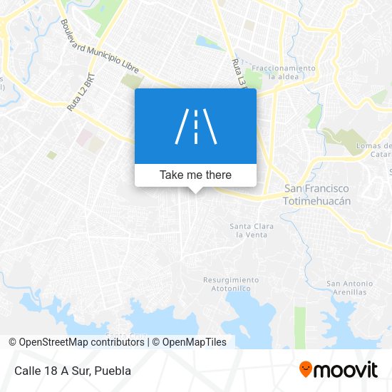Mapa de Calle 18 A Sur