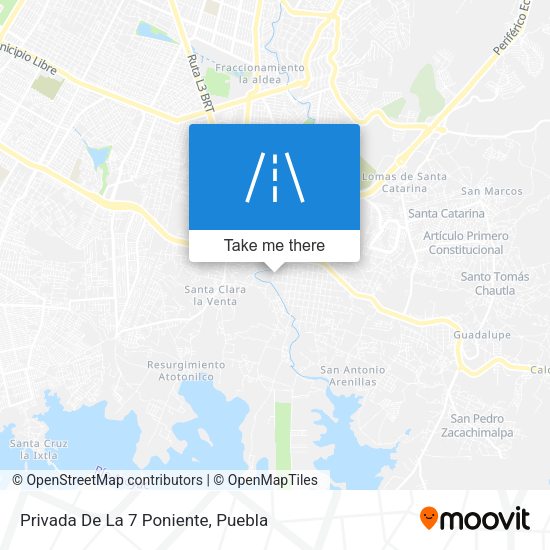 Privada De La 7 Poniente map