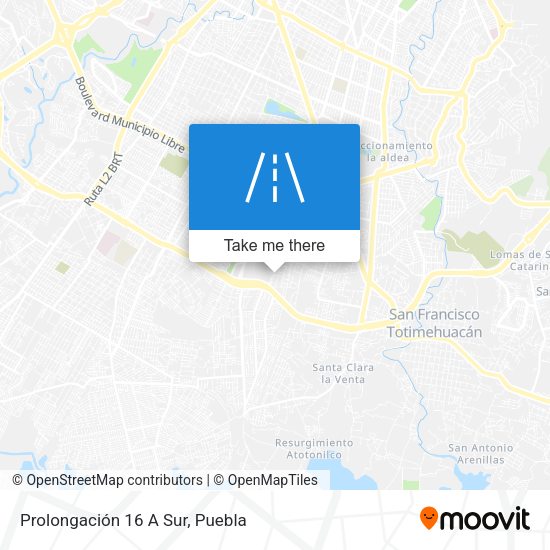 Prolongación 16 A Sur map