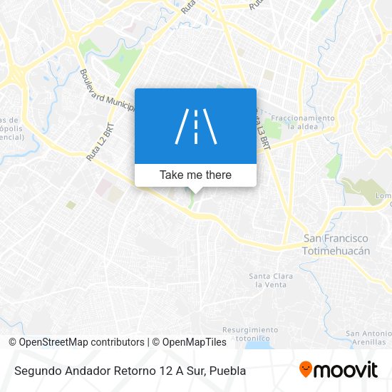 Mapa de Segundo Andador Retorno 12 A Sur