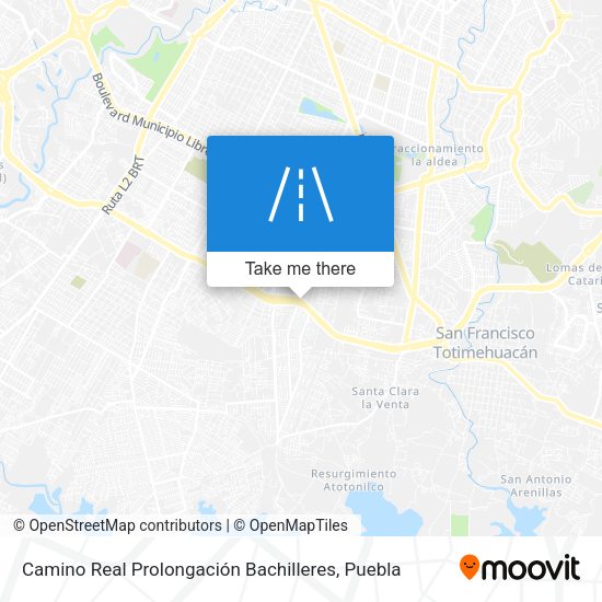 Mapa de Camino Real Prolongación Bachilleres