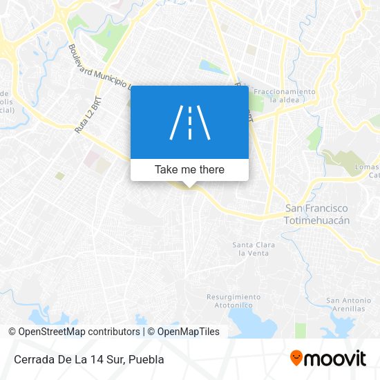 Mapa de Cerrada De La 14 Sur