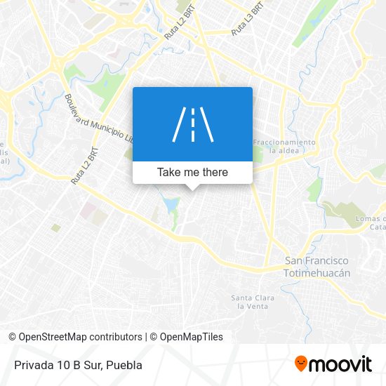 Mapa de Privada 10 B Sur