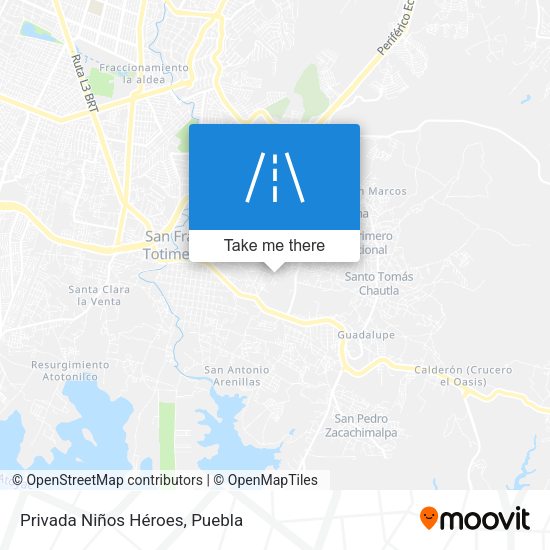 Mapa de Privada Niños Héroes