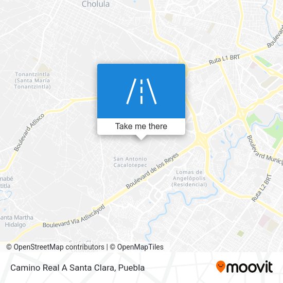 Mapa de Camino Real A Santa Clara