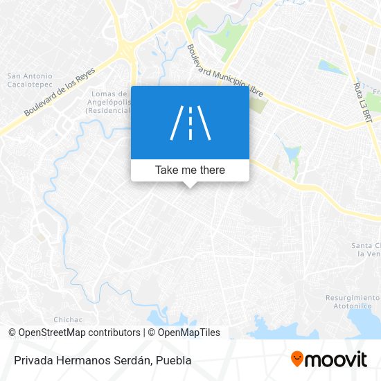 Privada Hermanos Serdán map