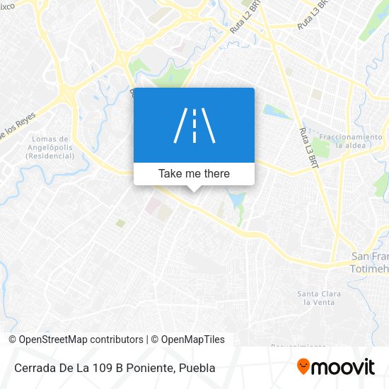 Cerrada De La 109 B Poniente map
