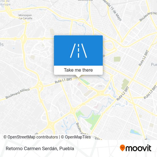 Retorno Carmen Serdán map