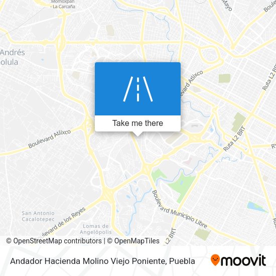 Andador Hacienda Molino Viejo Poniente map
