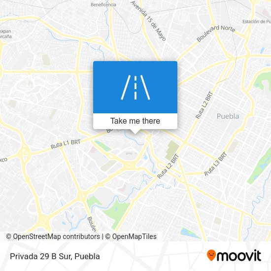 Mapa de Privada 29 B Sur