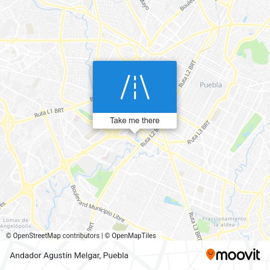 Andador Agustín Melgar map