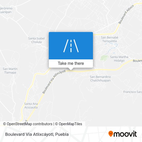 Mapa de Boulevard Vía Atlixcáyotl