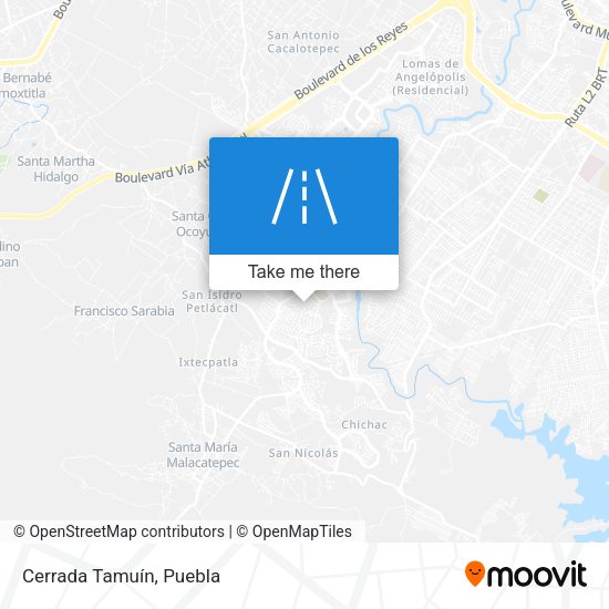 Mapa de Cerrada Tamuín