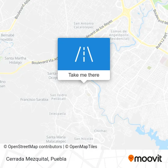 Cerrada Mezquital map