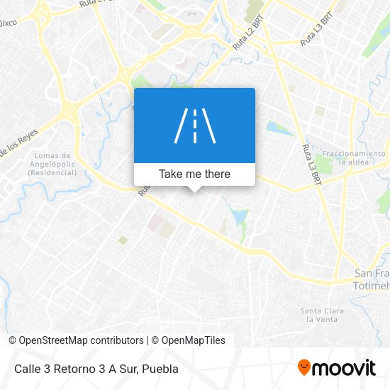 Calle 3 Retorno 3 A Sur map