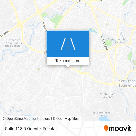 Mapa de Calle 113 D Oriente
