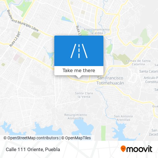 Calle 111 Oriente map