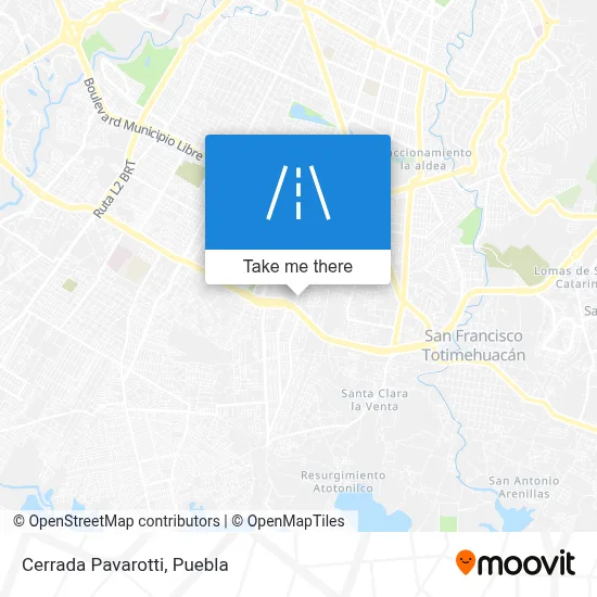 Cerrada Pavarotti map