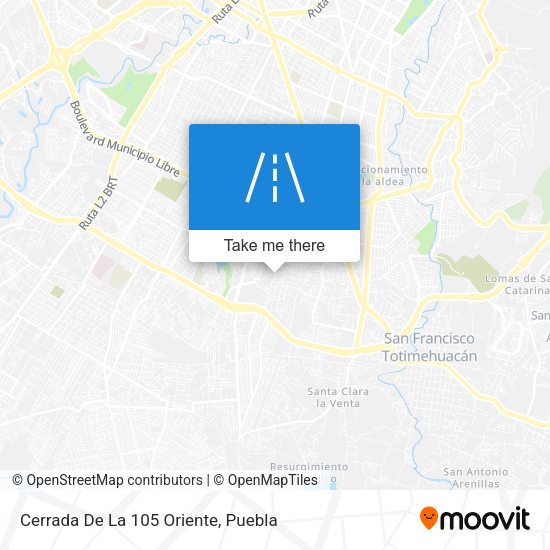 Cerrada De La 105 Oriente map