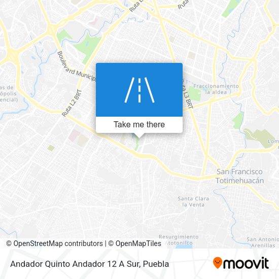 Mapa de Andador Quinto Andador 12 A Sur