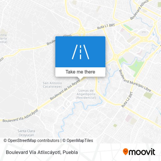 Boulevard Vía Atlixcáyotl map