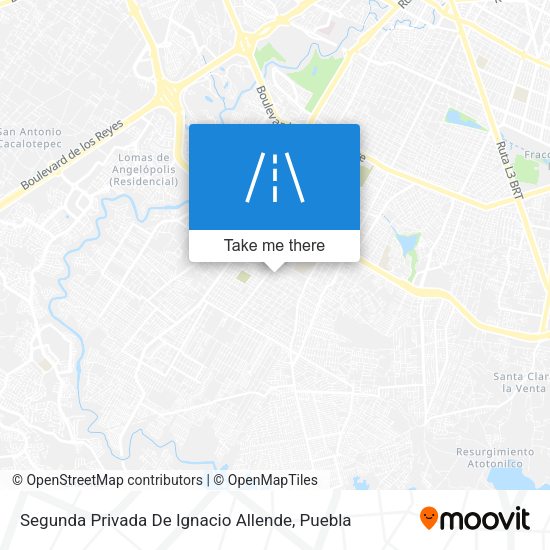 Mapa de Segunda Privada De Ignacio Allende