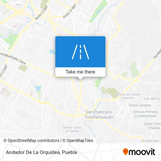 Andador De La Orquídea map
