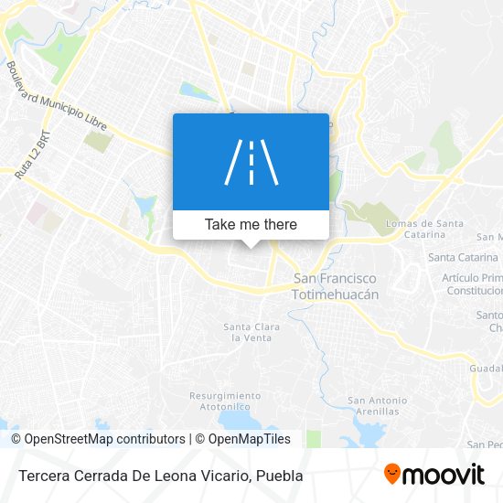 Mapa de Tercera Cerrada De Leona Vicario
