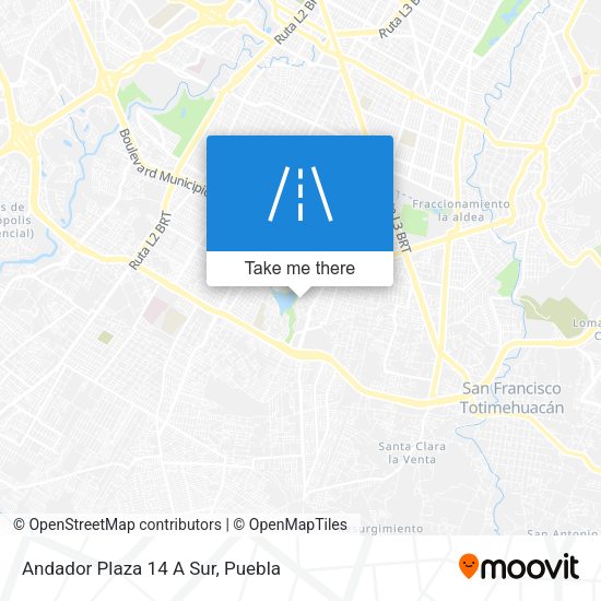 Andador Plaza 14 A Sur map