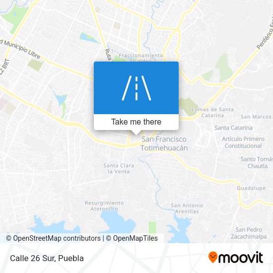 Mapa de Calle 26 Sur