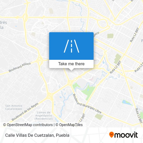 Calle Villas De Cuetzalan map