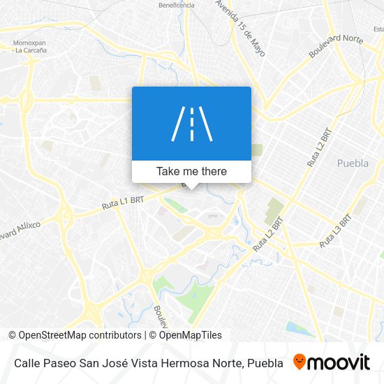 Mapa de Calle Paseo San José Vista Hermosa Norte