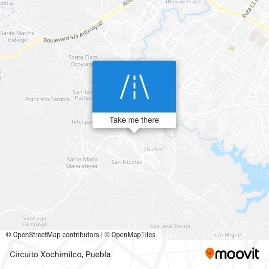 Mapa de Circuito Xochimilco