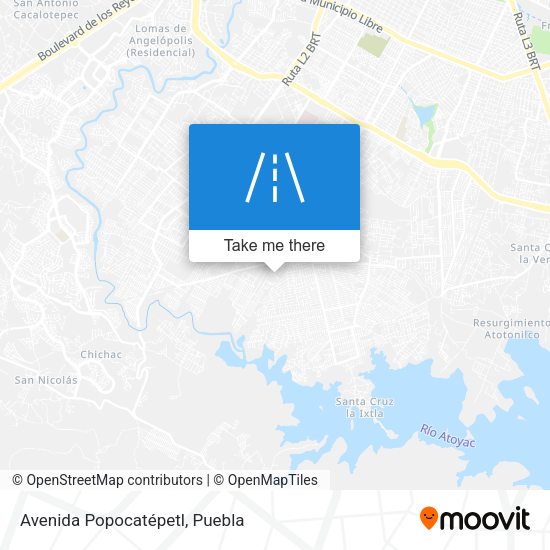 Avenida Popocatépetl map