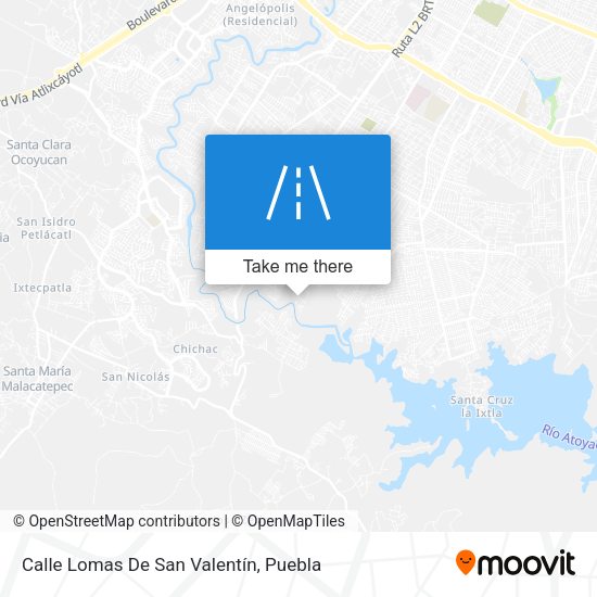 Mapa de Calle Lomas De San Valentín