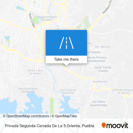 Privada Segunda Cerrada De La 5 Oriente map