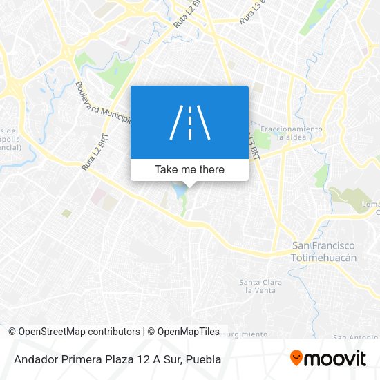 Mapa de Andador Primera Plaza 12 A Sur